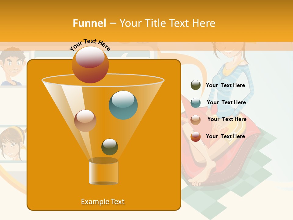 A Woman Sitting On A Chair Next To A Computer Screen PowerPoint Template