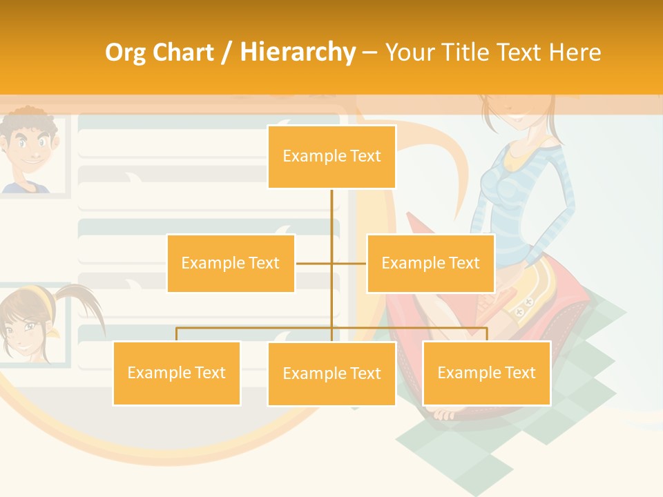 A Woman Sitting On A Chair Next To A Computer Screen PowerPoint Template