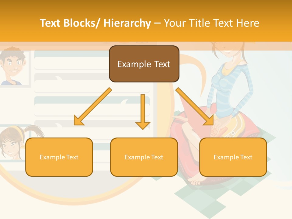 A Woman Sitting On A Chair Next To A Computer Screen PowerPoint Template