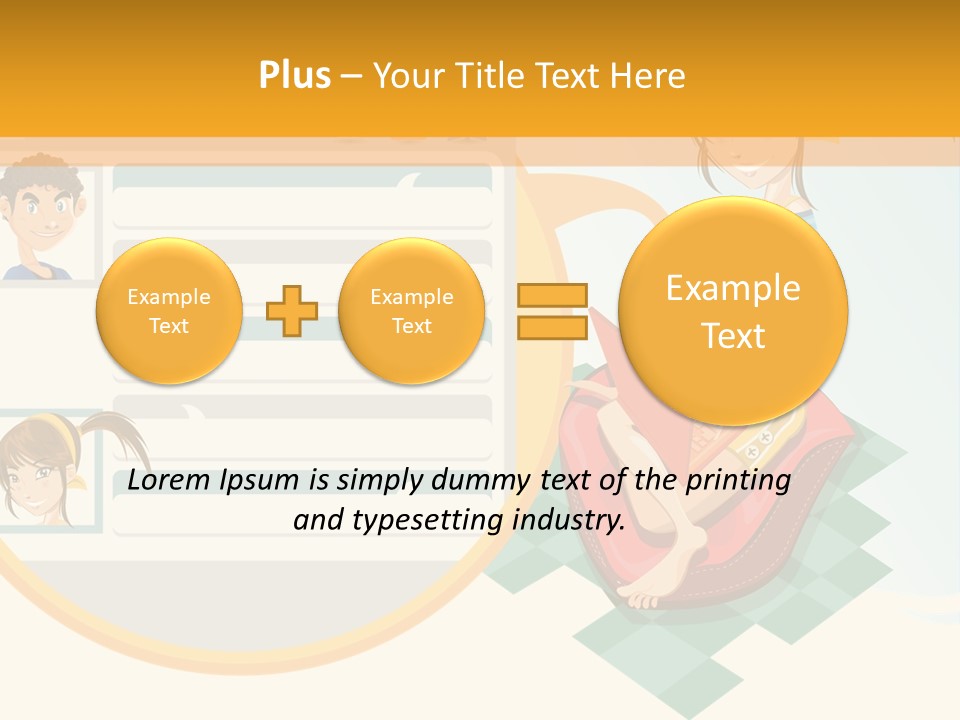 A Woman Sitting On A Chair Next To A Computer Screen PowerPoint Template