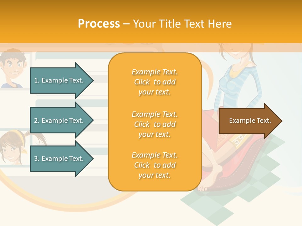 A Woman Sitting On A Chair Next To A Computer Screen PowerPoint Template