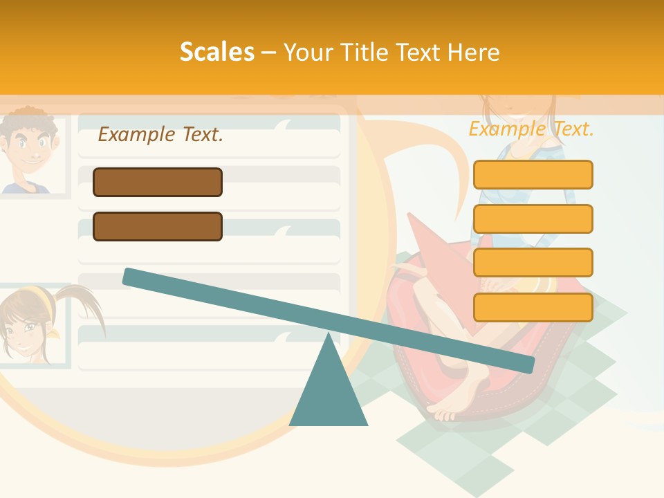 A Woman Sitting On A Chair Next To A Computer Screen PowerPoint Template