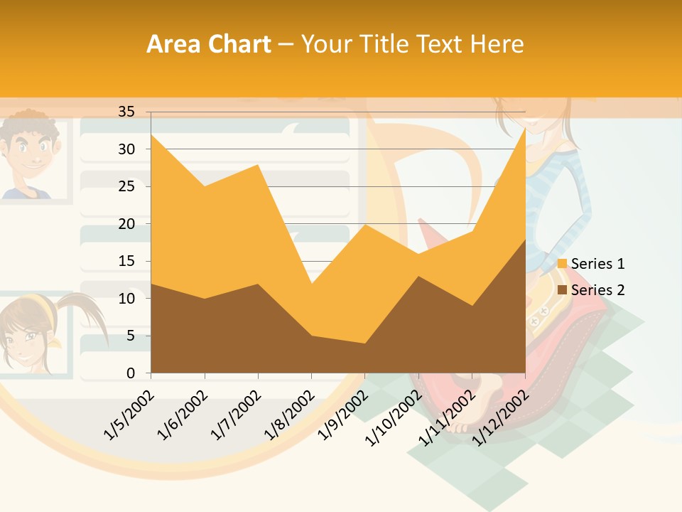 A Woman Sitting On A Chair Next To A Computer Screen PowerPoint Template