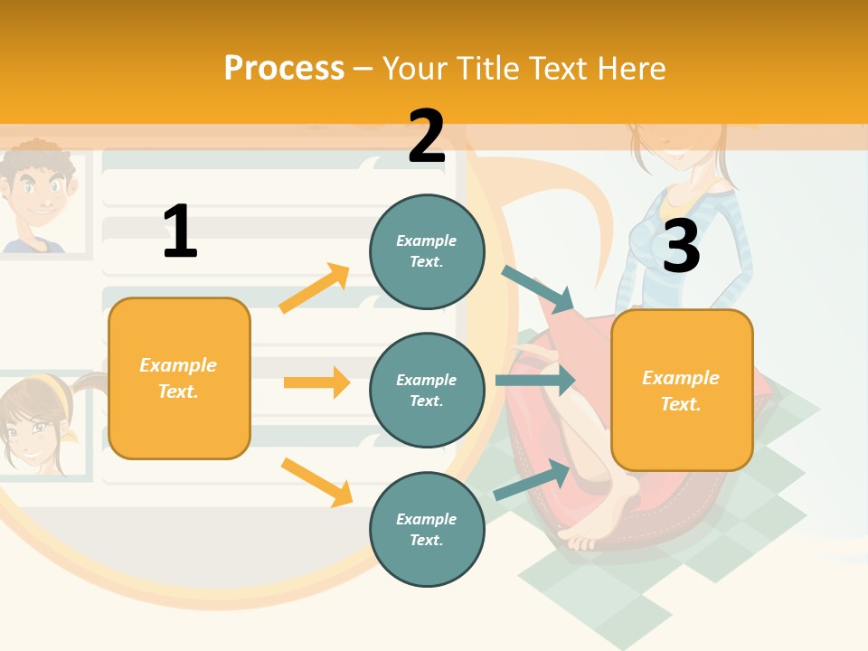 A Woman Sitting On A Chair Next To A Computer Screen PowerPoint Template