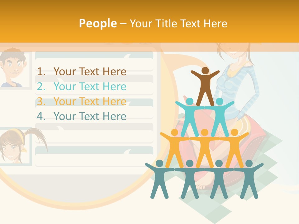 A Woman Sitting On A Chair Next To A Computer Screen PowerPoint Template