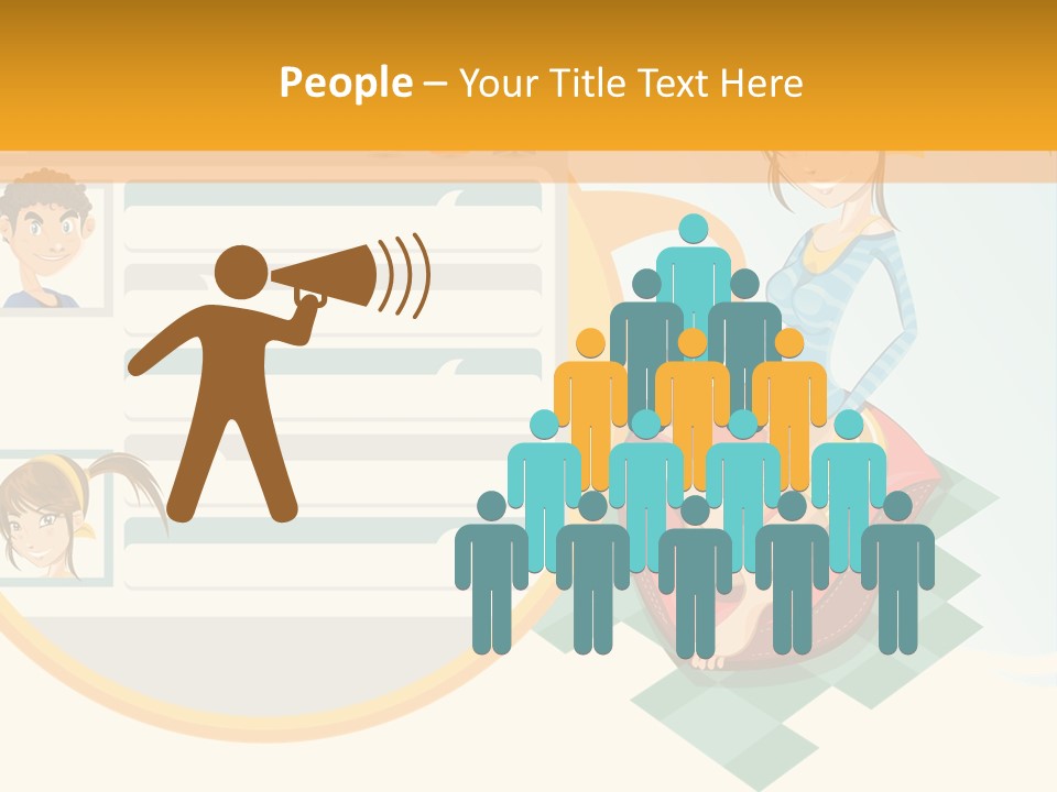 A Woman Sitting On A Chair Next To A Computer Screen PowerPoint Template