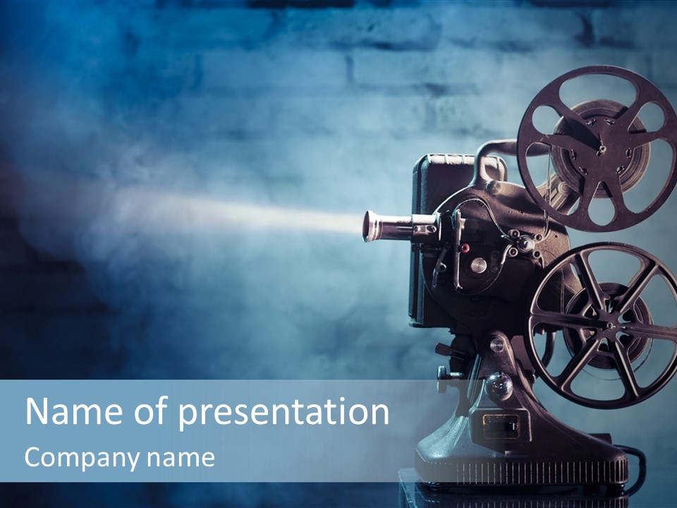 A Movie Projector Powerpoint Presentation Template PowerPoint Template