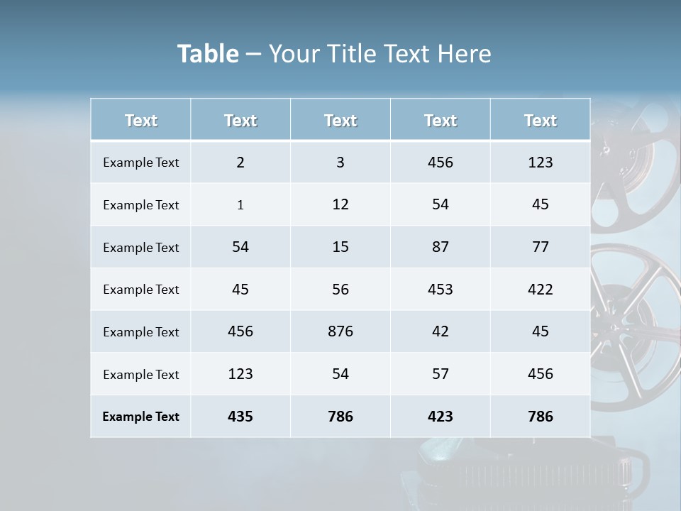 A Movie Projector Powerpoint Presentation Template PowerPoint Template