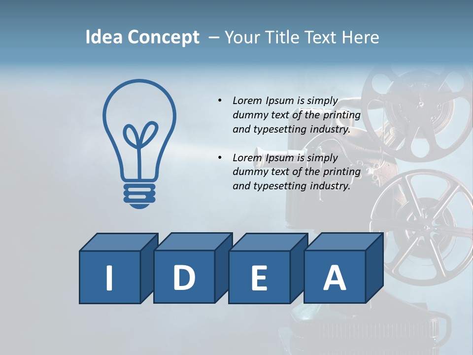 A Movie Projector Powerpoint Presentation Template PowerPoint Template