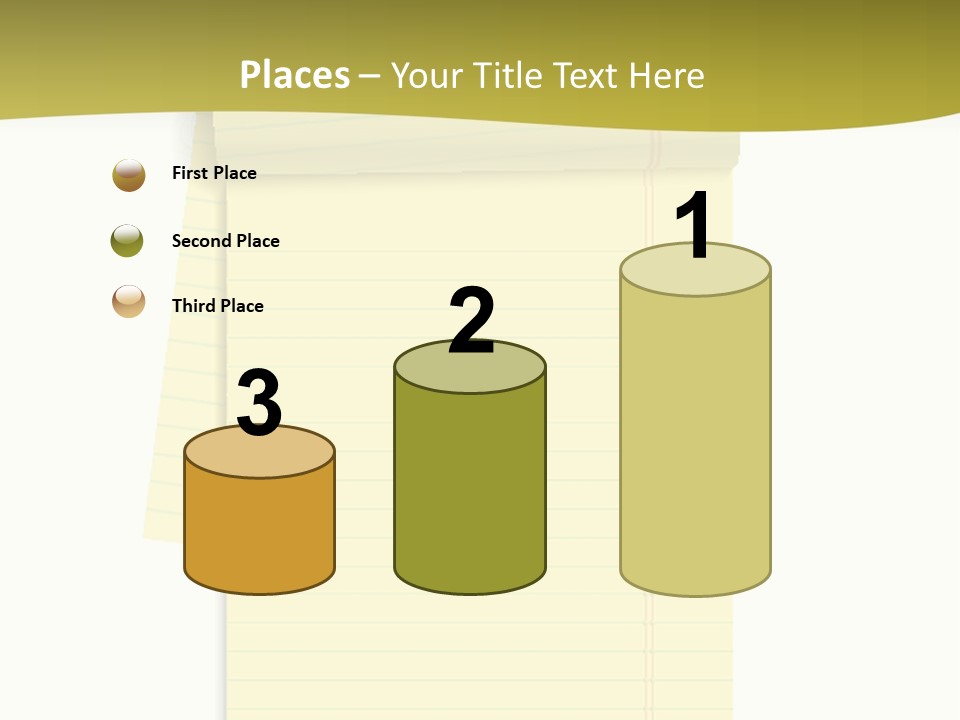 A Piece Of Yellow Paper With A Note Attached To It PowerPoint Template