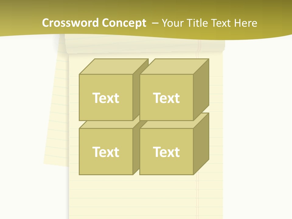 A Piece Of Yellow Paper With A Note Attached To It PowerPoint Template