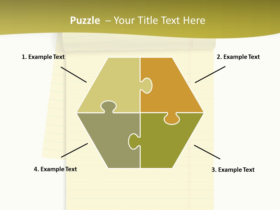 A Piece Of Yellow Paper With A Note Attached To It PowerPoint Template