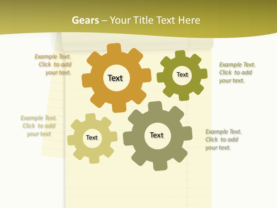 A Piece Of Yellow Paper With A Note Attached To It PowerPoint Template