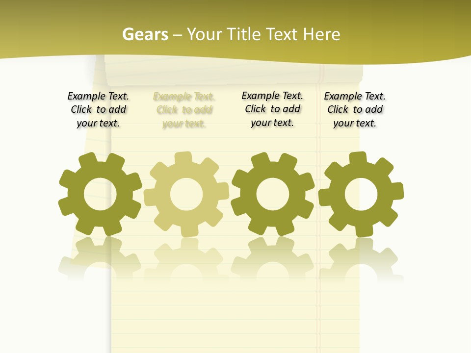 A Piece Of Yellow Paper With A Note Attached To It PowerPoint Template