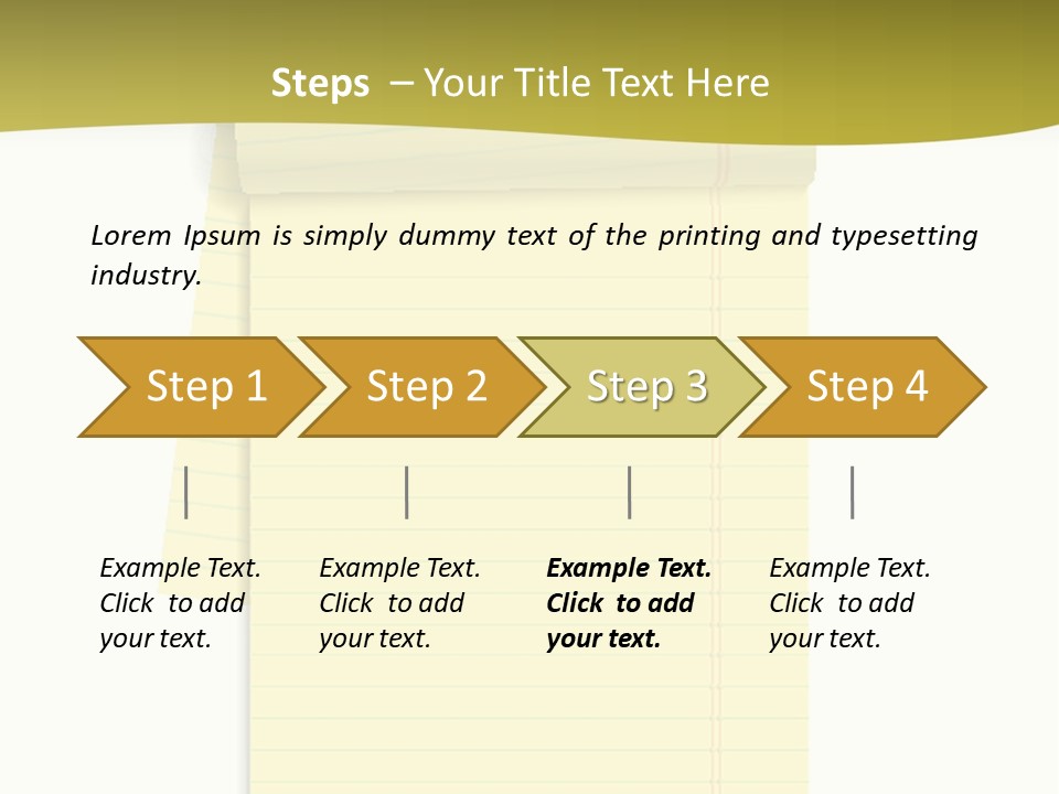 A Piece Of Yellow Paper With A Note Attached To It PowerPoint Template