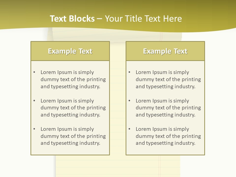 A Piece Of Yellow Paper With A Note Attached To It PowerPoint Template