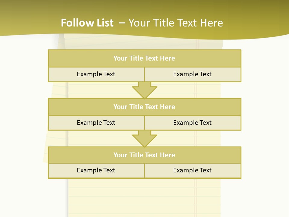 A Piece Of Yellow Paper With A Note Attached To It PowerPoint Template