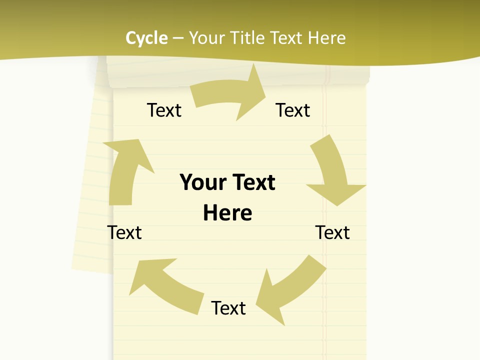 A Piece Of Yellow Paper With A Note Attached To It PowerPoint Template