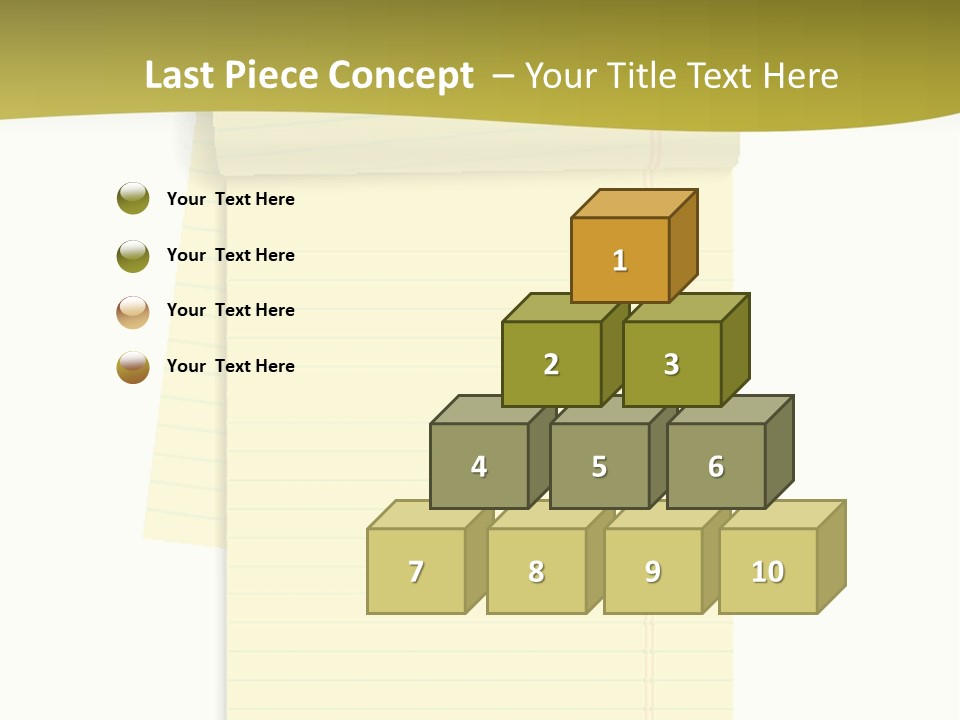 A Piece Of Yellow Paper With A Note Attached To It PowerPoint Template