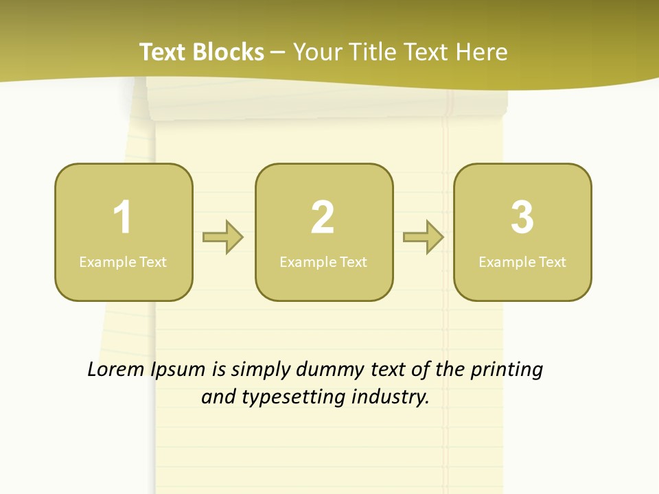 A Piece Of Yellow Paper With A Note Attached To It PowerPoint Template