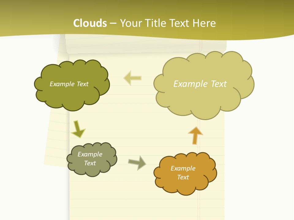 A Piece Of Yellow Paper With A Note Attached To It PowerPoint Template