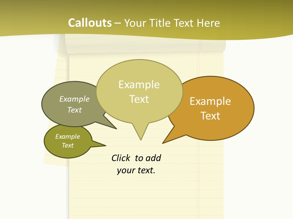 A Piece Of Yellow Paper With A Note Attached To It PowerPoint Template