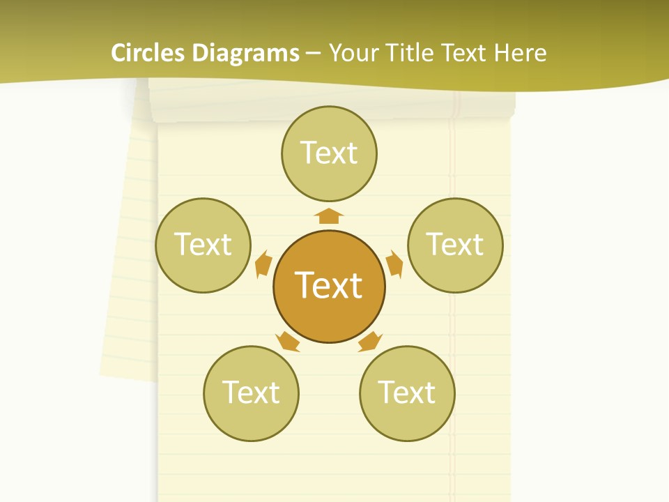 A Piece Of Yellow Paper With A Note Attached To It PowerPoint Template