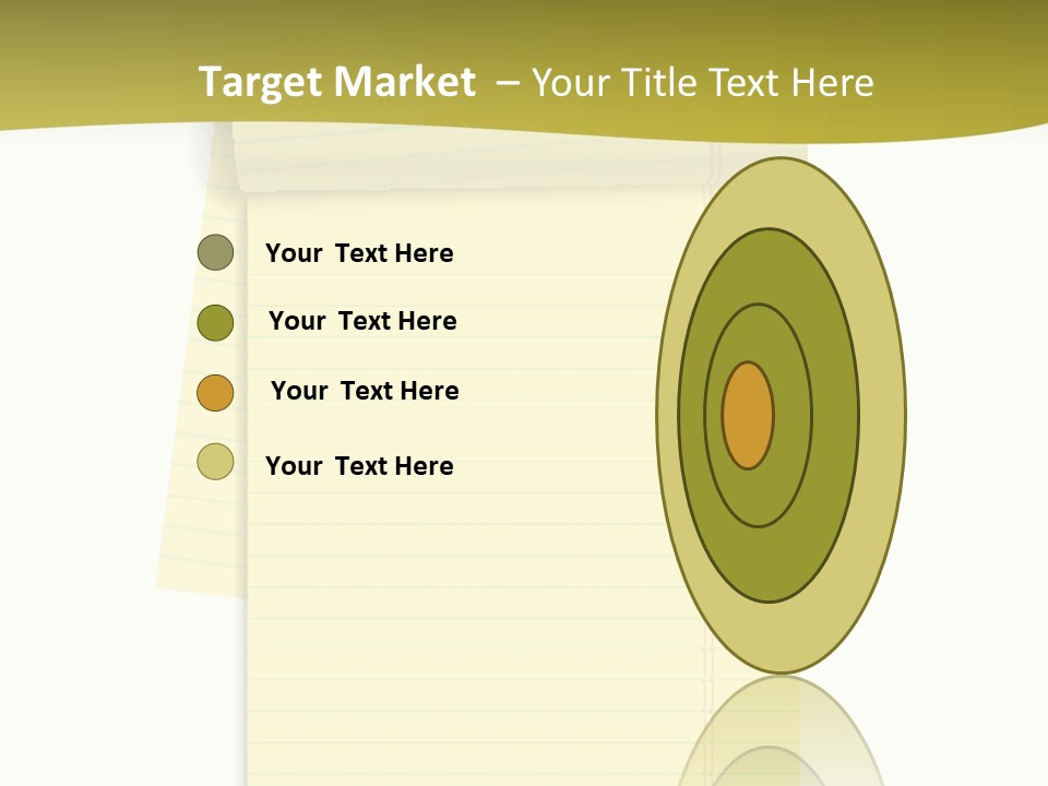 A Piece Of Yellow Paper With A Note Attached To It PowerPoint Template