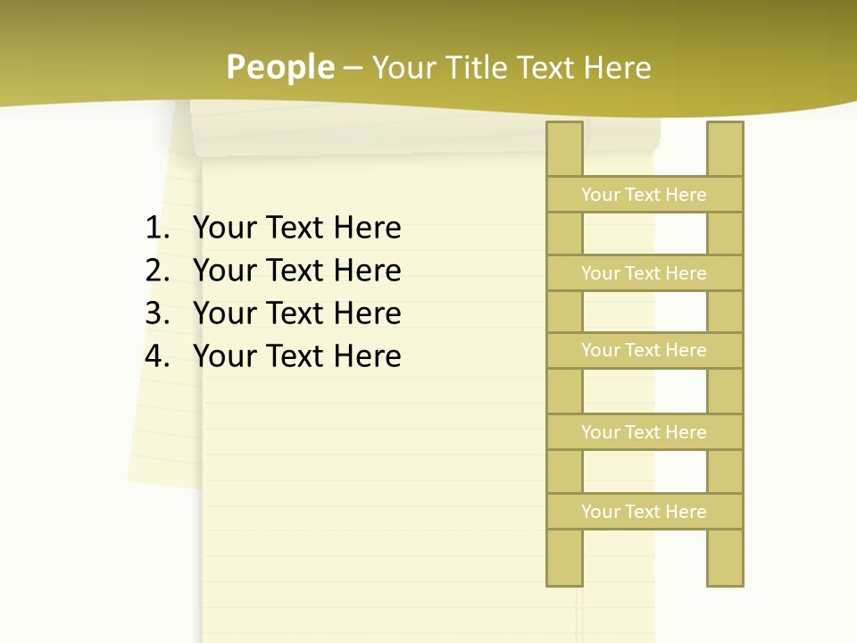 A Piece Of Yellow Paper With A Note Attached To It PowerPoint Template