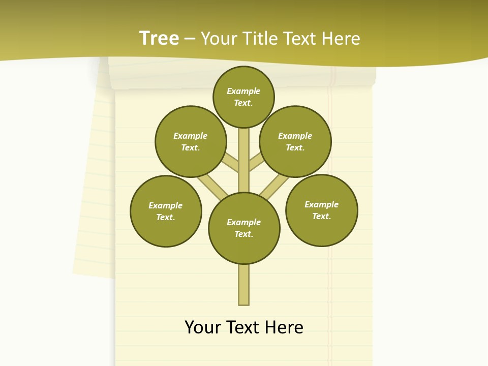 A Piece Of Yellow Paper With A Note Attached To It PowerPoint Template