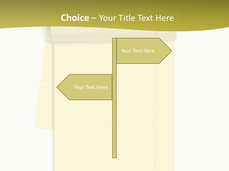 A Piece Of Yellow Paper With A Note Attached To It PowerPoint Template