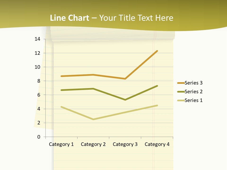 A Piece Of Yellow Paper With A Note Attached To It PowerPoint Template