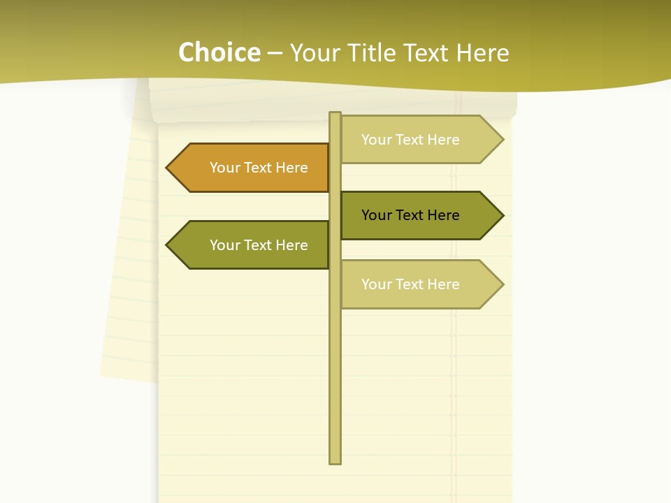 A Piece Of Yellow Paper With A Note Attached To It PowerPoint Template