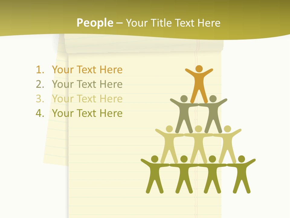 A Piece Of Yellow Paper With A Note Attached To It PowerPoint Template