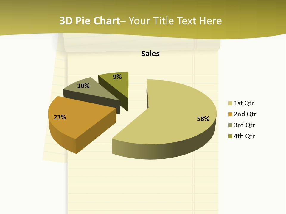 A Piece Of Yellow Paper With A Note Attached To It PowerPoint Template
