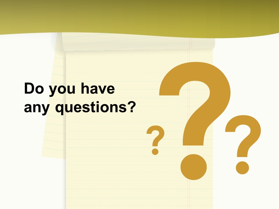 A Piece Of Yellow Paper With A Note Attached To It PowerPoint Template