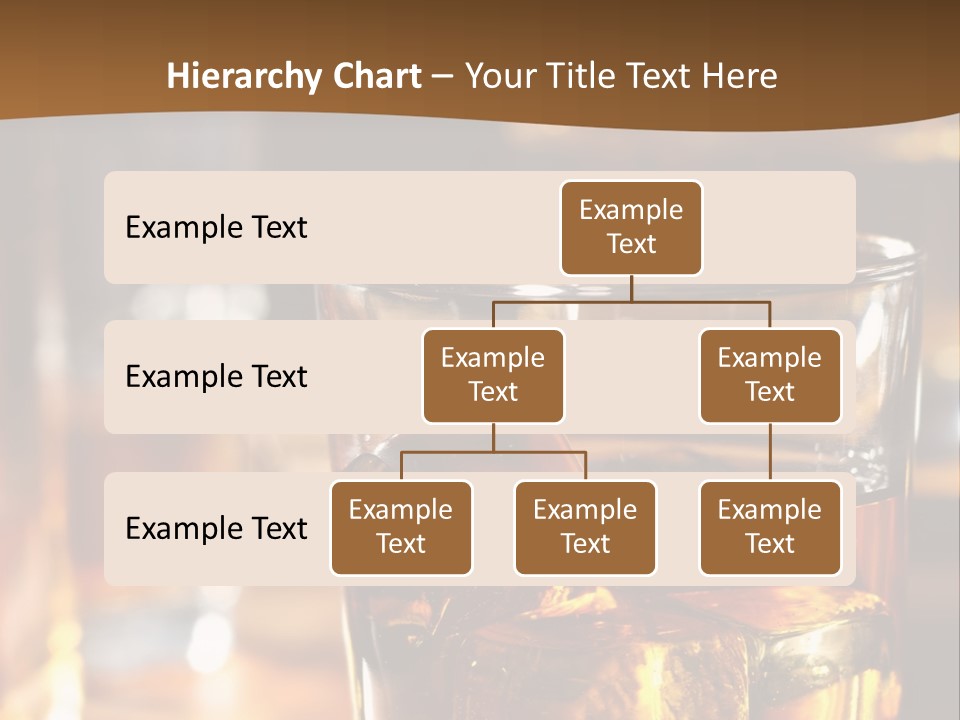 A Glass Of Whiskey With Ice On A Table PowerPoint Template