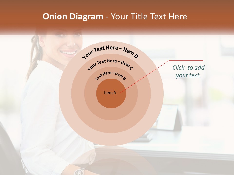 A Woman Sitting At A Desk With A Laptop PowerPoint Template