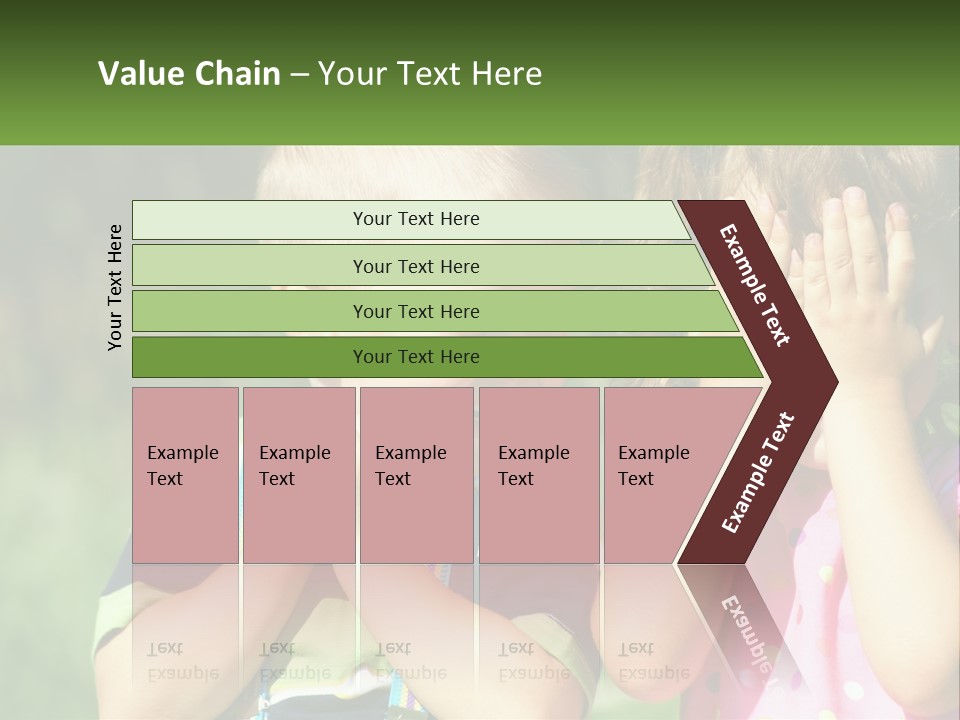 Two Young Children Covering Their Eyes With Their Hands PowerPoint Template