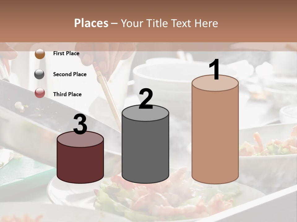 A Person Cooking Food On A Grill With Chopsticks PowerPoint Template