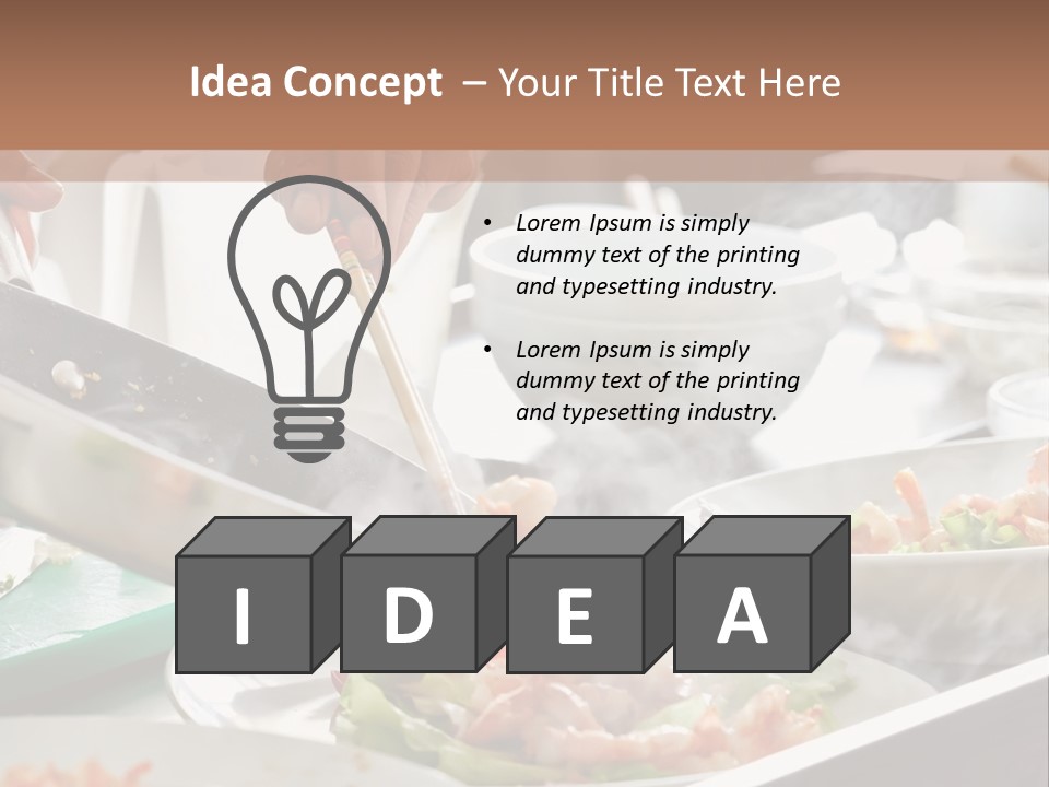 A Person Cooking Food On A Grill With Chopsticks PowerPoint Template