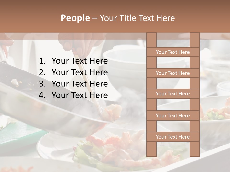 A Person Cooking Food On A Grill With Chopsticks PowerPoint Template