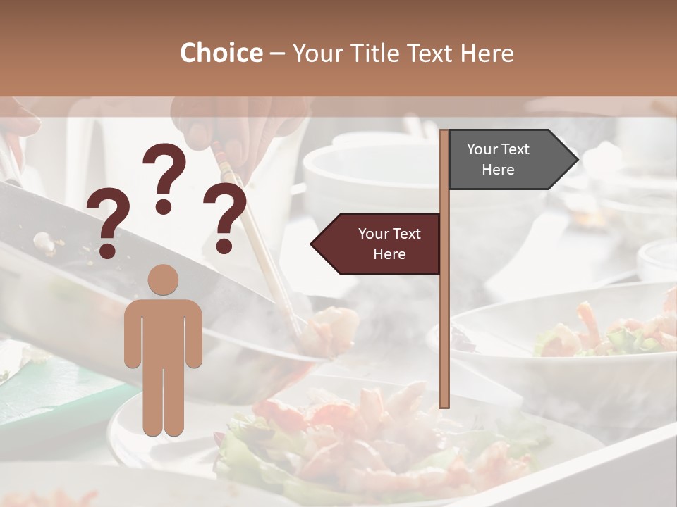 A Person Cooking Food On A Grill With Chopsticks PowerPoint Template