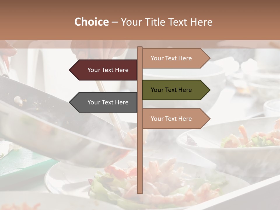 A Person Cooking Food On A Grill With Chopsticks PowerPoint Template