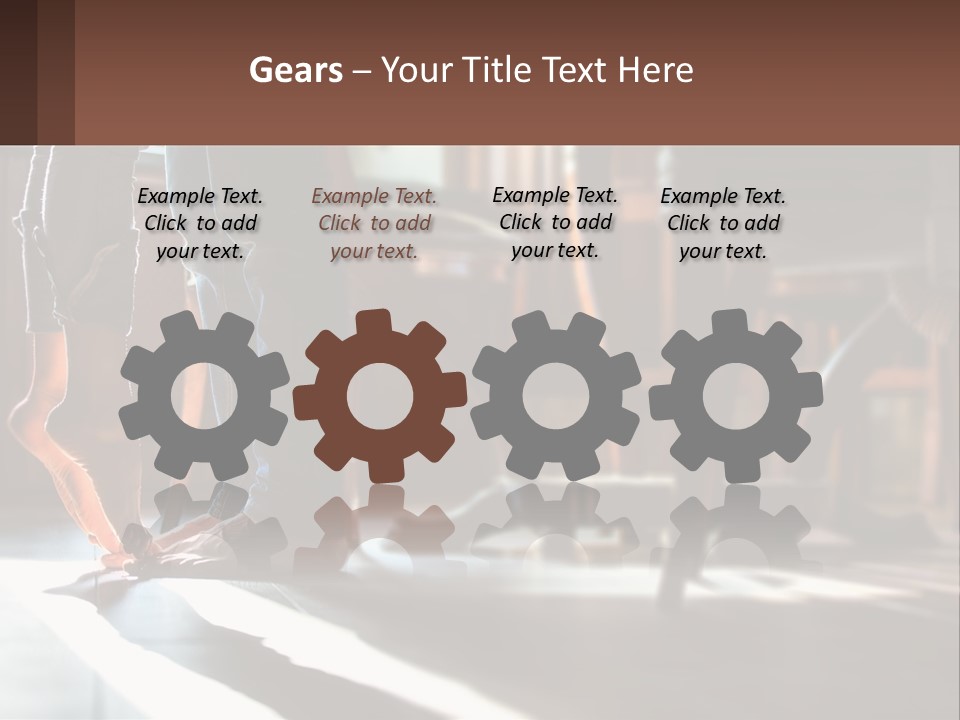 A Person Standing On Top Of A Wooden Table PowerPoint Template