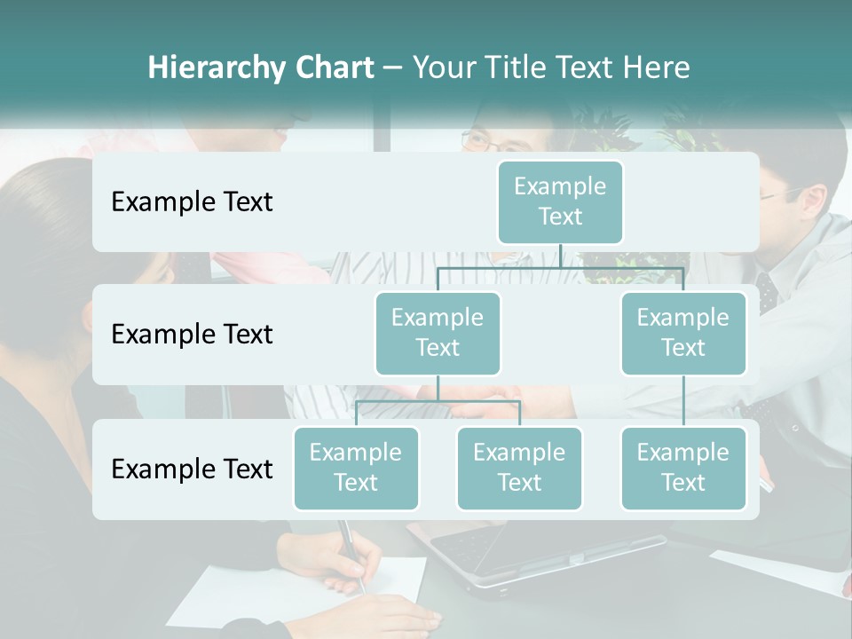 A Group Of People Sitting Around A Table Shaking Hands PowerPoint Template