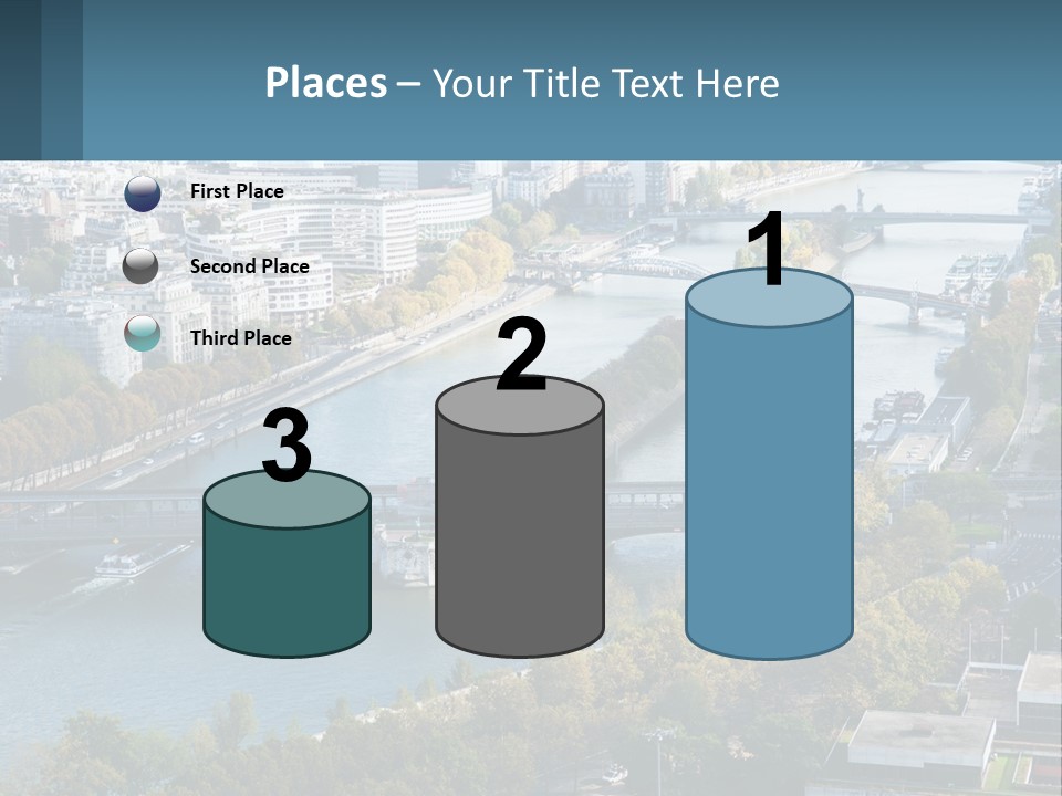 A Bridge Over A River With A City In The Background PowerPoint Template