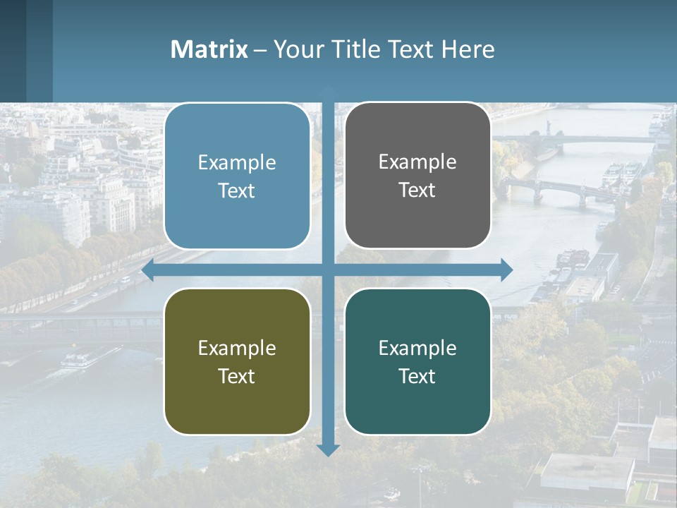 A Bridge Over A River With A City In The Background PowerPoint Template