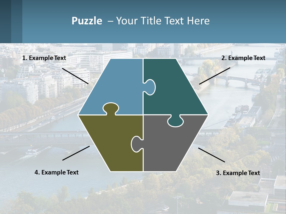 A Bridge Over A River With A City In The Background PowerPoint Template