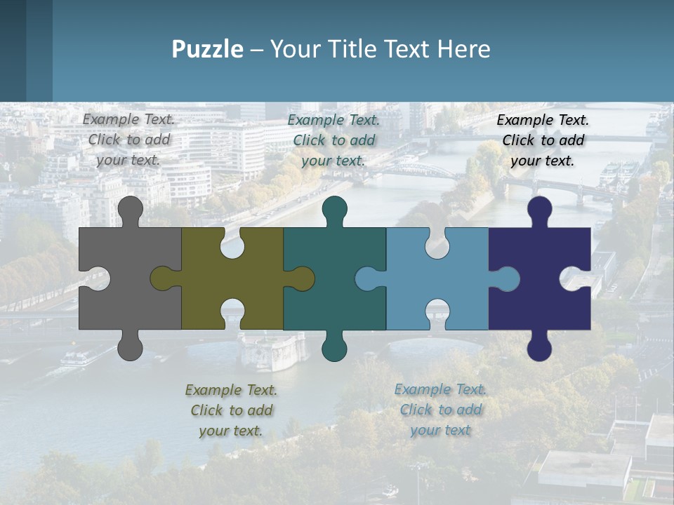 A Bridge Over A River With A City In The Background PowerPoint Template